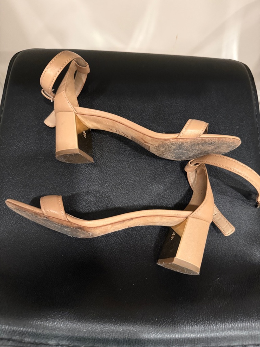 Tory Burch Beige Ankle-Strap Heeled Sandals - Picture 6 of 8